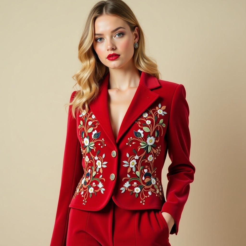 Elegant Palace Women's Embroidered Jacket