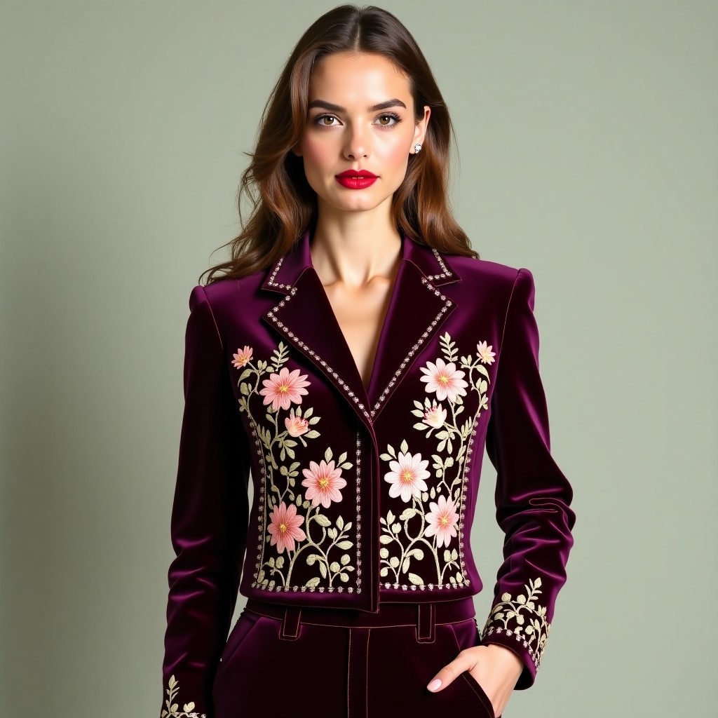Signature Royal Bloom Women's Fashion Jacket