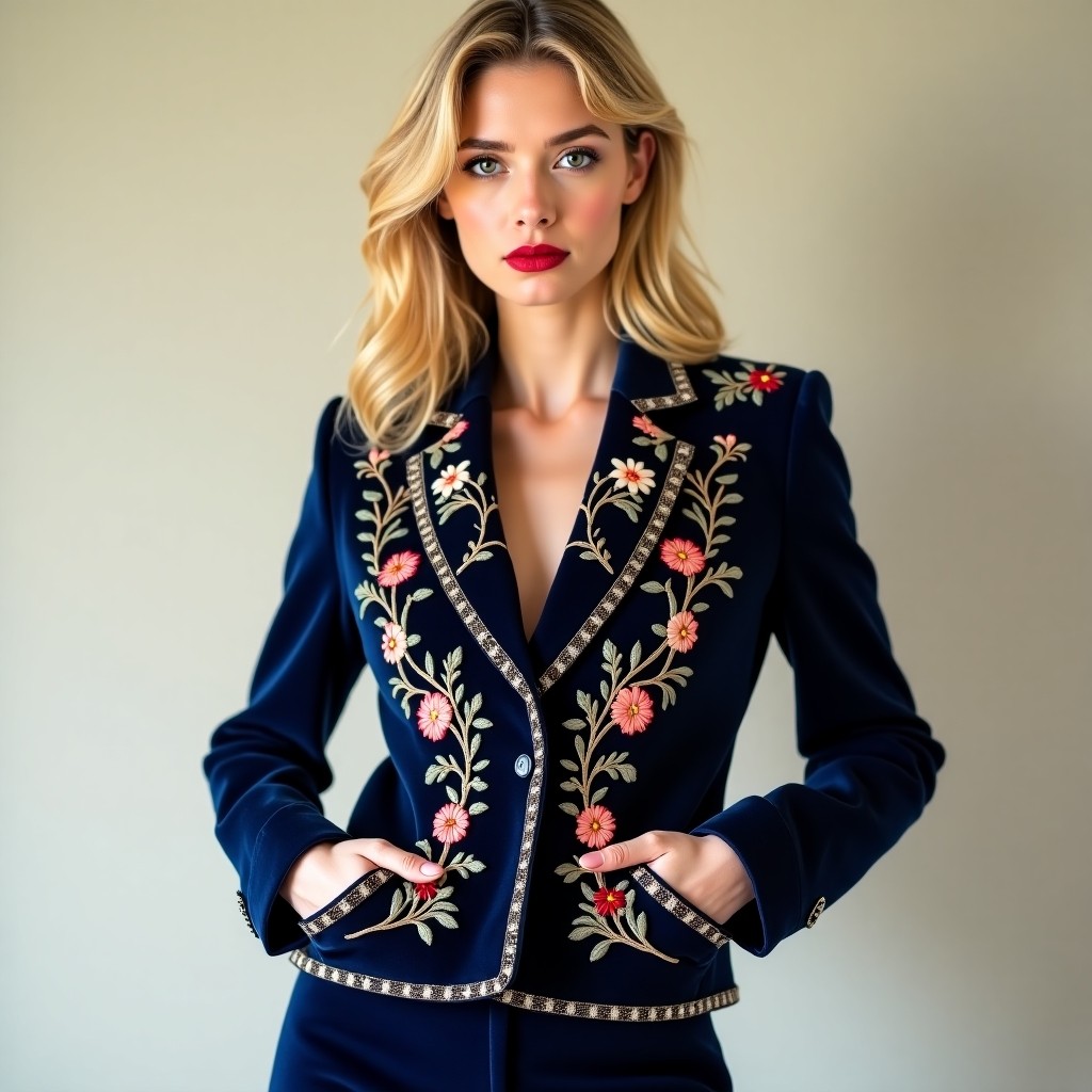 Elegant Garden Military Couture Jacket