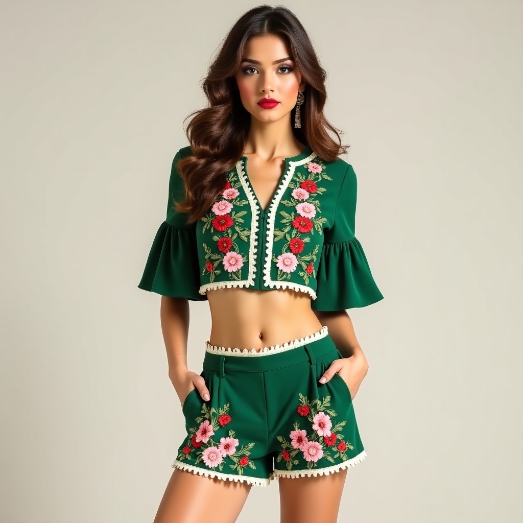 Elite Blossom Stylish Floral Embroidery Design for Women's Dresses