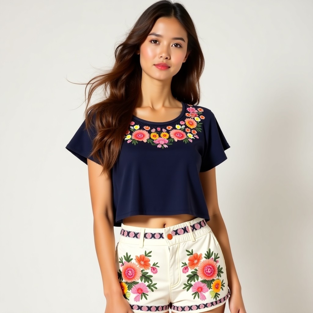 Grand Floral Chic Stylish Embroidery Design for Women's Dresses