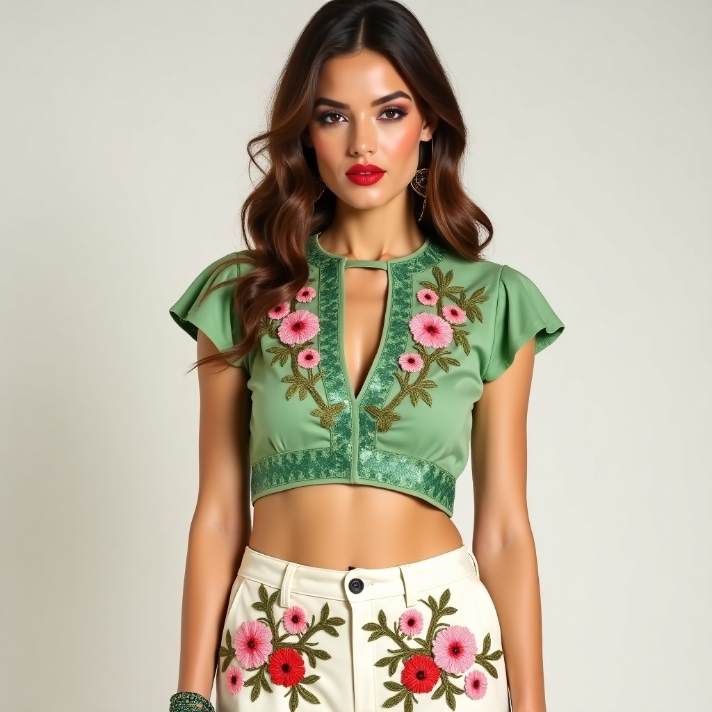 Prestige Designer Floral Embroidery Design for Women's Dresses