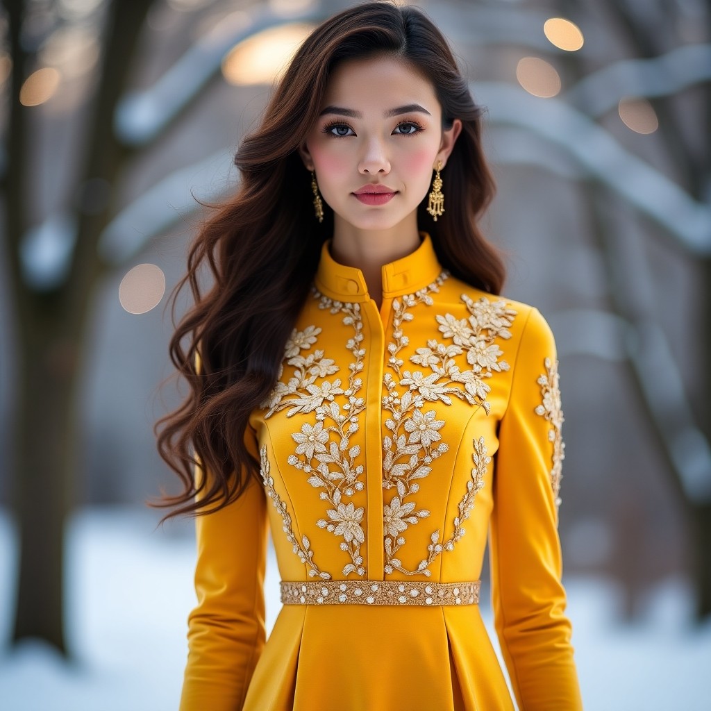 Diamond Collection Burgundy Velvet Dress with Floral Embroidery