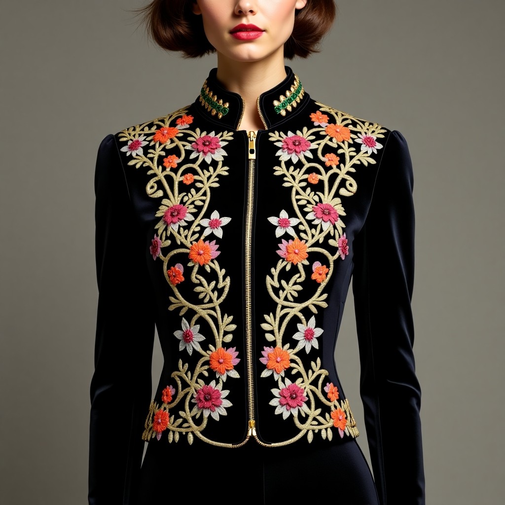 Diamond Elite Floral Embroidered Executive Jacket