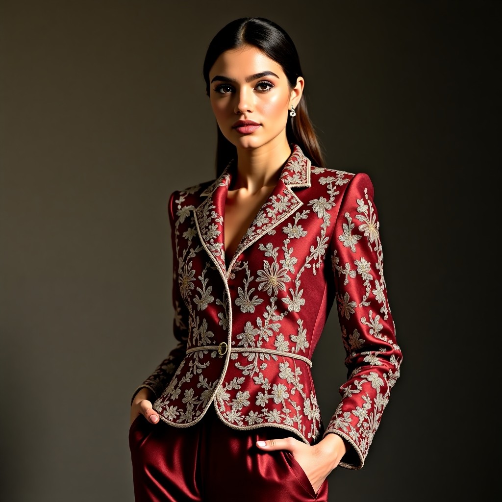 Grand Botanical Elegance Designer Jacket