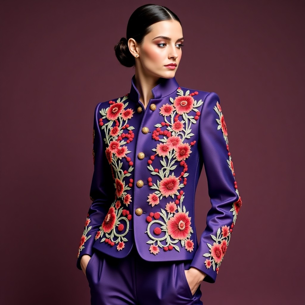 Designer Imperial Botanical Luxury Jacket