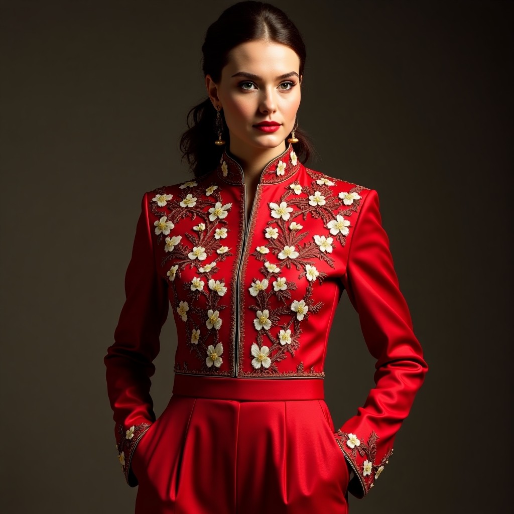Diamond Signature Royal Floral Embroidered Luxury Jacket