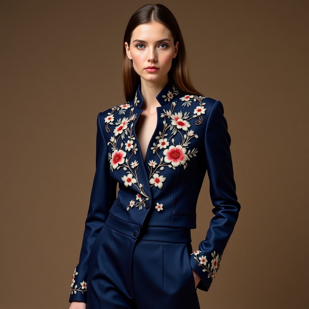 Luxury Royal Garden Embroidered Fashion Coat