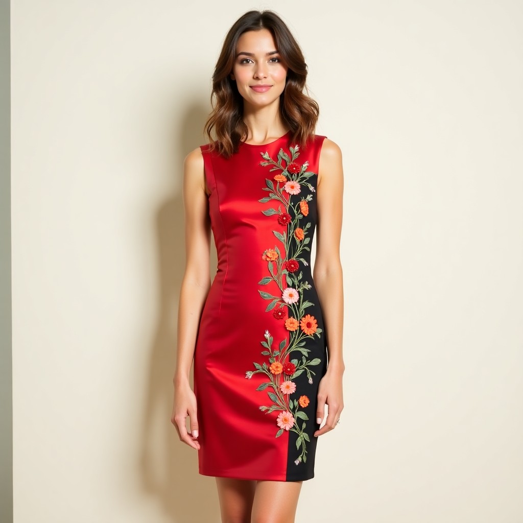 Luxury Golden Vine Embroidered Sleeveless Maxi Dress