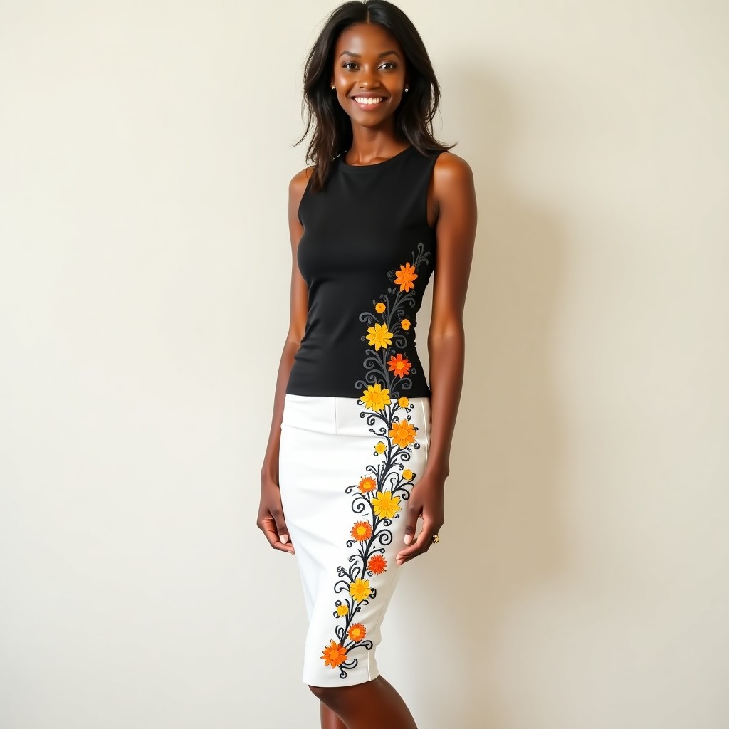 Majestic Royal Vine Embroidered Sleeveless Dress