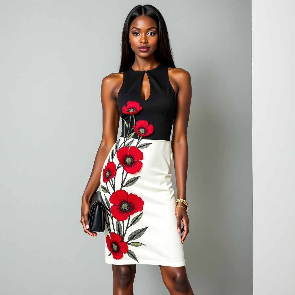 Majestic Botanical Luxe Evening Dress