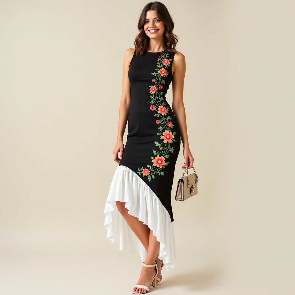Elite Royal Garden Embroidered Evening Couture