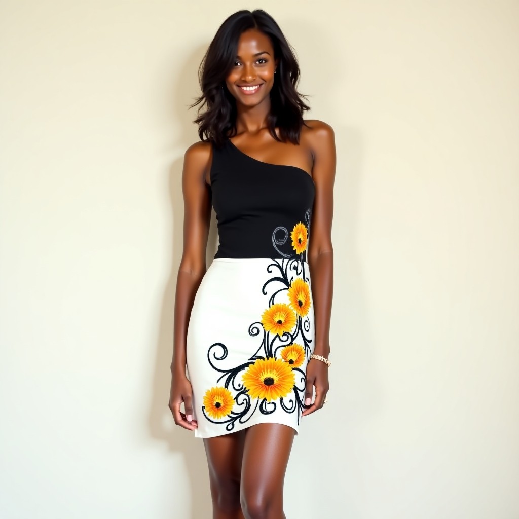Majestic Golden Garden Embroidered Formal Dress