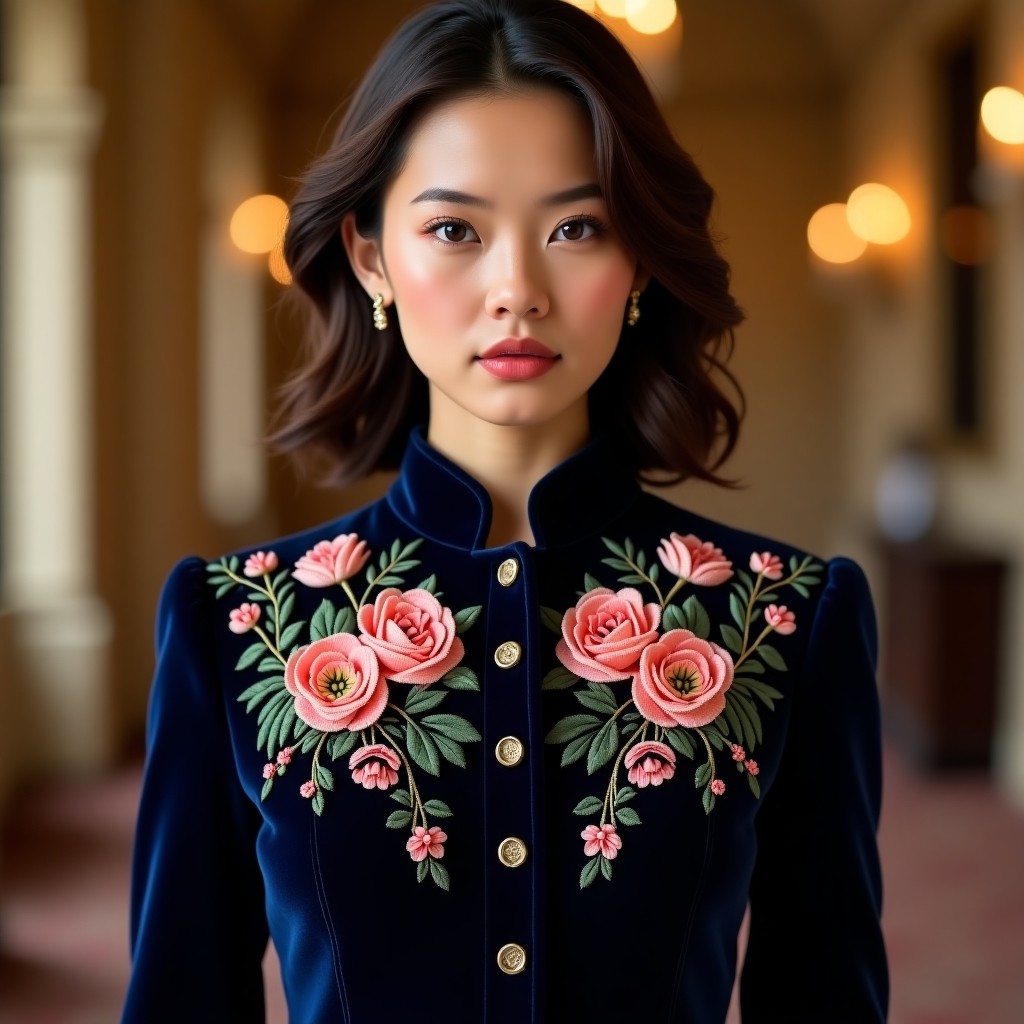 Diamond Prestige Royal Floral Embroidered Luxury Executive Blazer