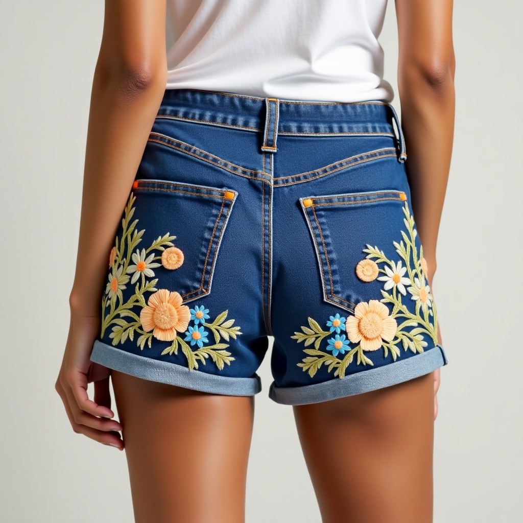 Elite Rose Garden Embroidered Boutique Shorts