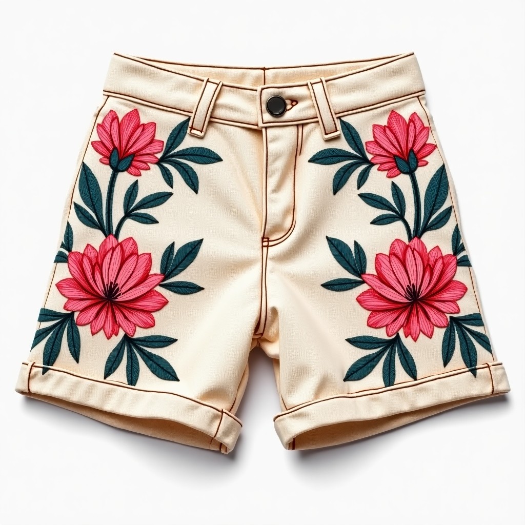 Prestige Botanical Elegance Designer Shorts
