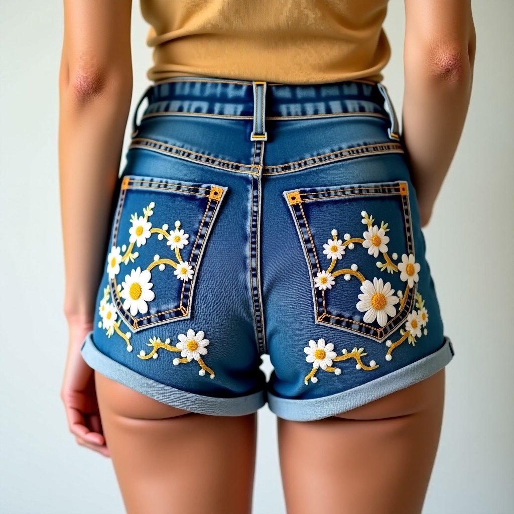 Imperial Rose Garden Embroidered Boutique Shorts