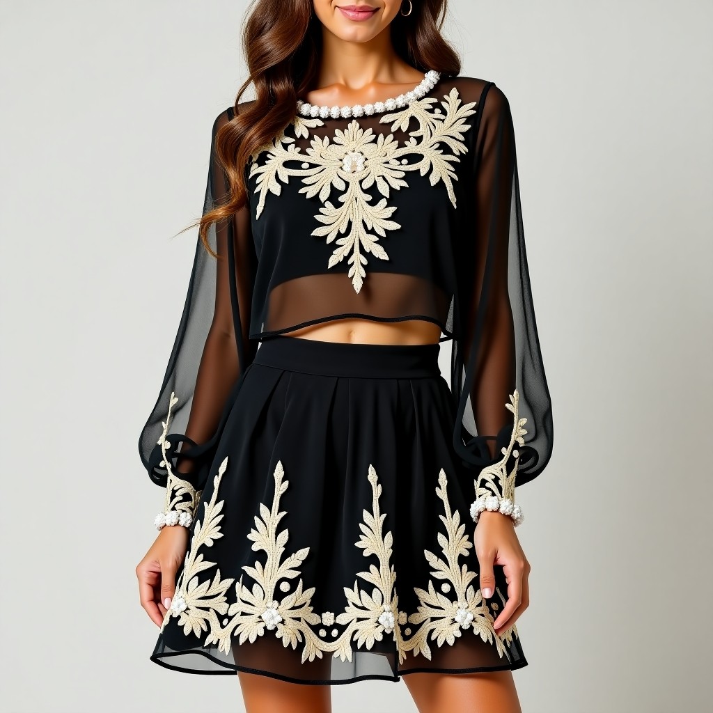 Signature Royal Garden Embroidered Luxury Ensemble