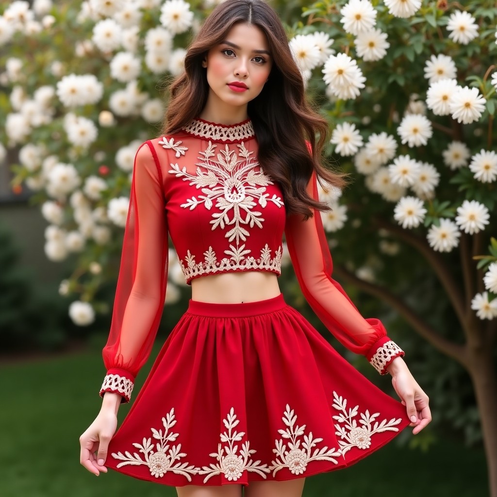 Prestige Royal Blossom Embroidered Couture Fashion Set