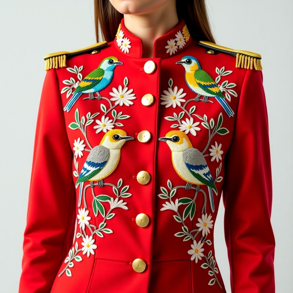 Imperial Floral Commander Women's Military Blazer