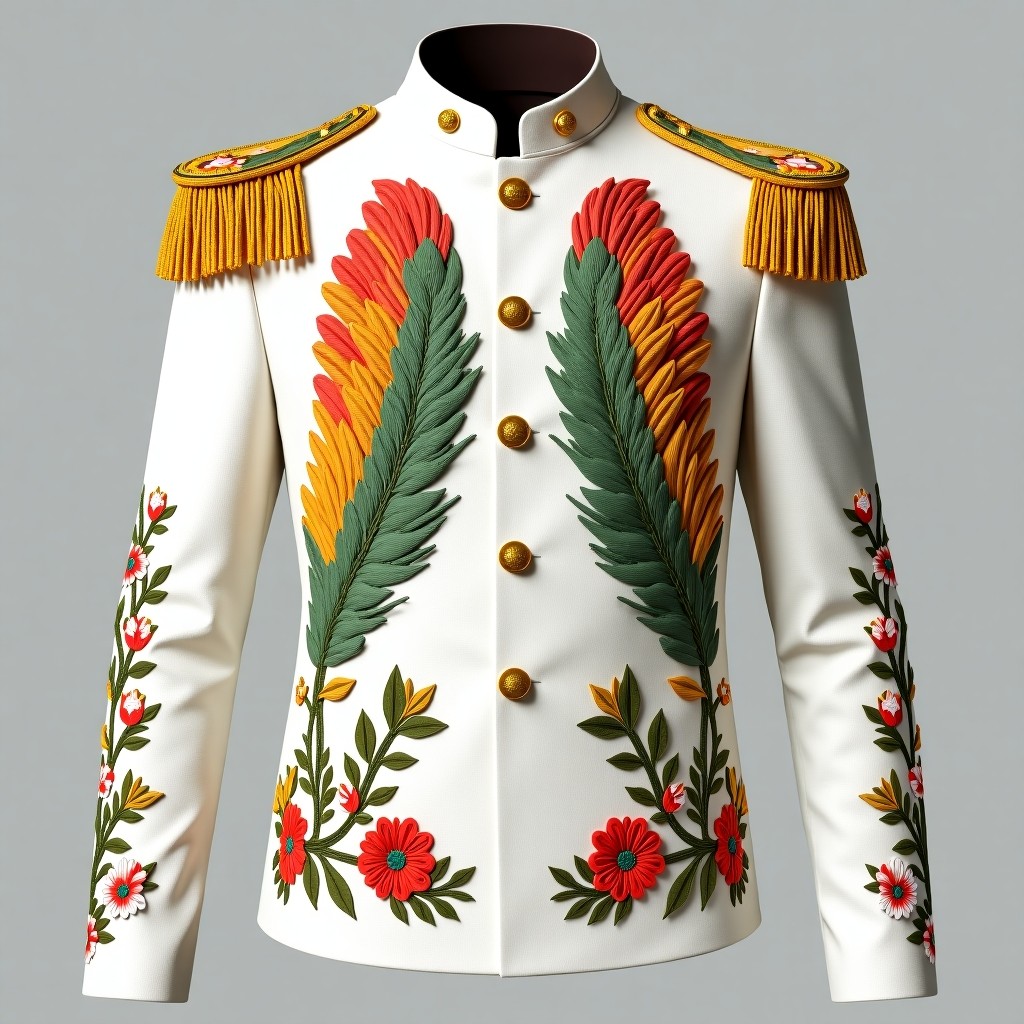 Golden Floral Commander Women's Blazer