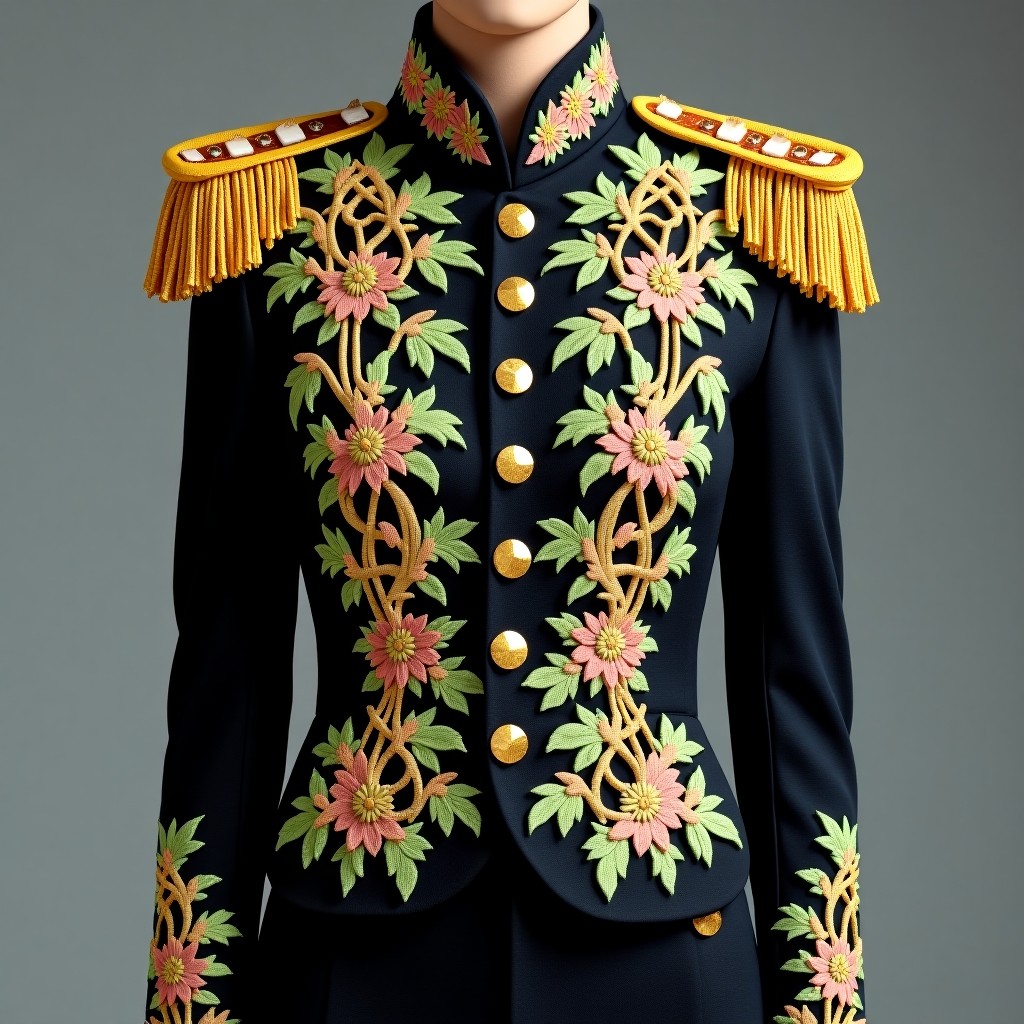 Imperial Garden Military Women's Embroidered Jacket