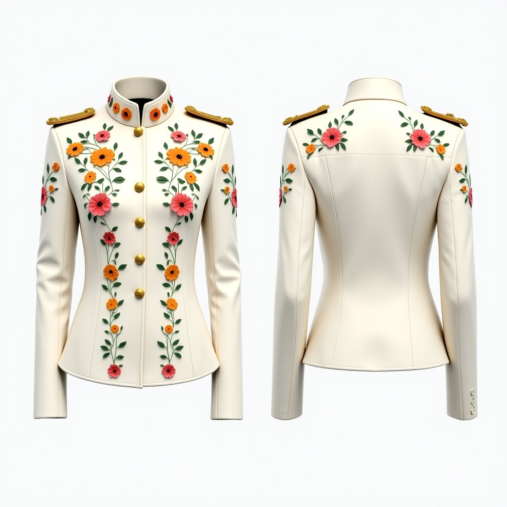 Floral Majesty Commander Women's Blazer