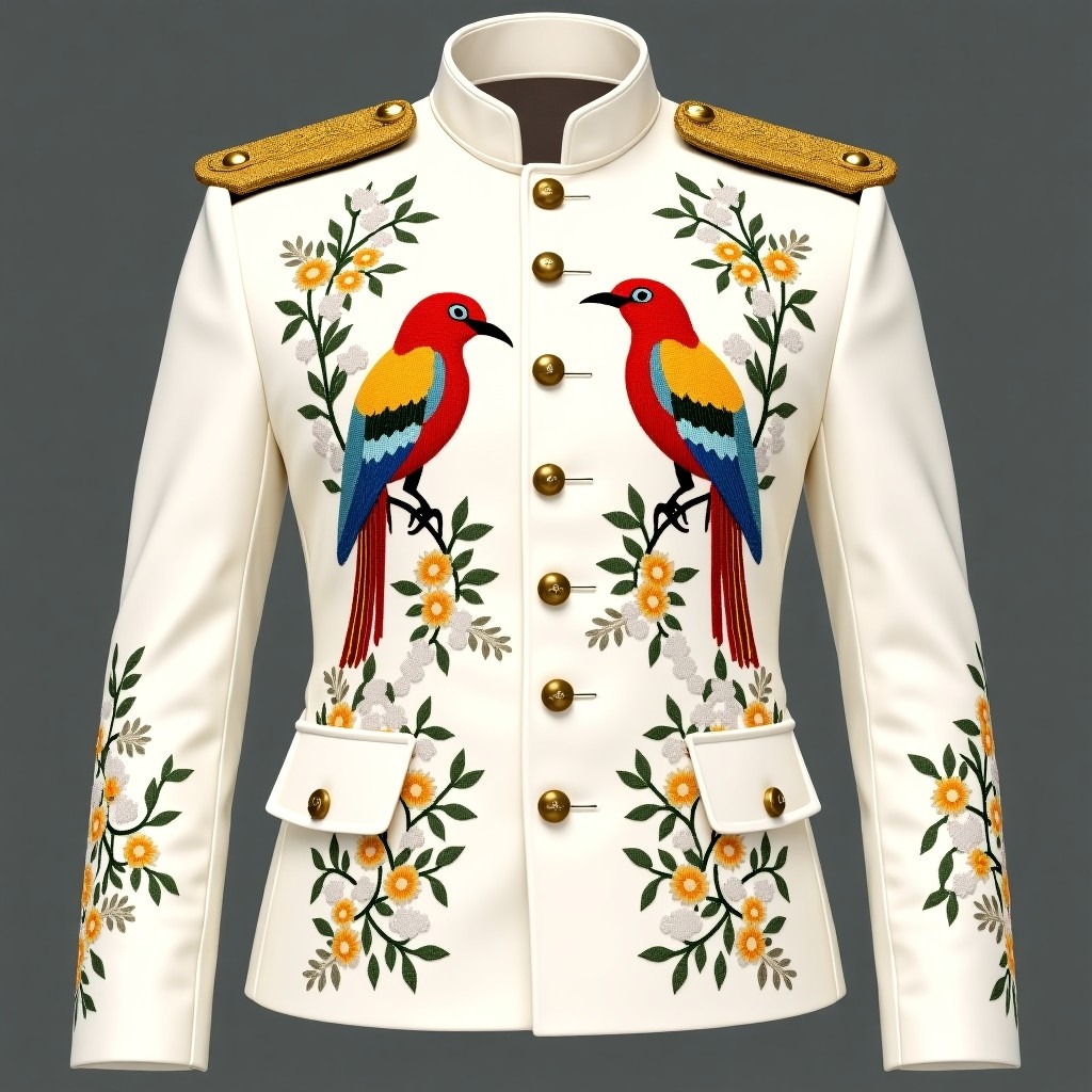 Emerald Bloom Guard Women's Designer Jacket