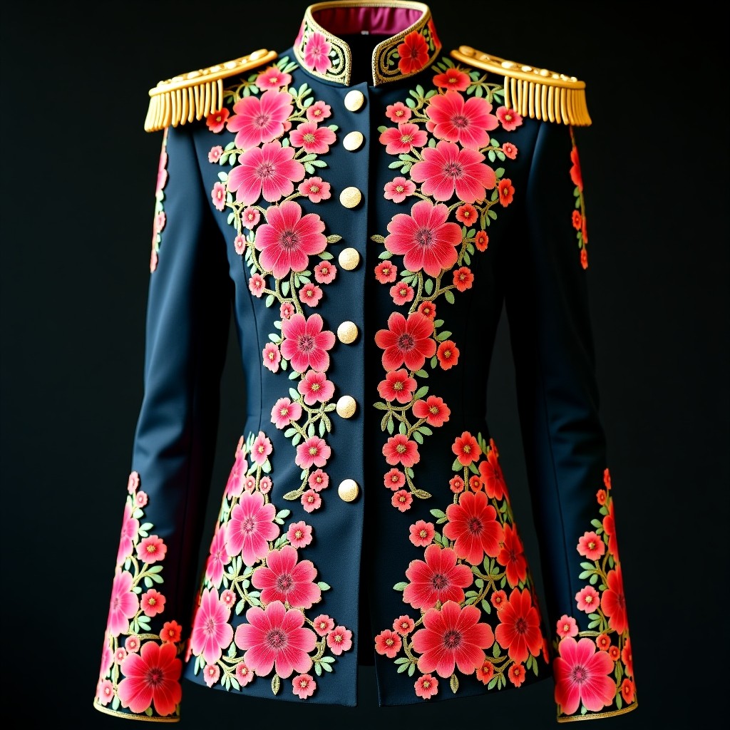 Grand Floral Officer Women's Luxury Jacket