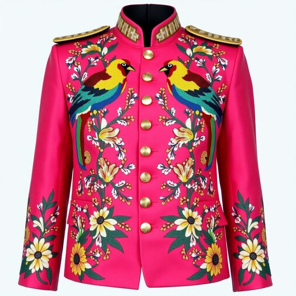 Grand Royal Floral Guard Women's Military Jacket