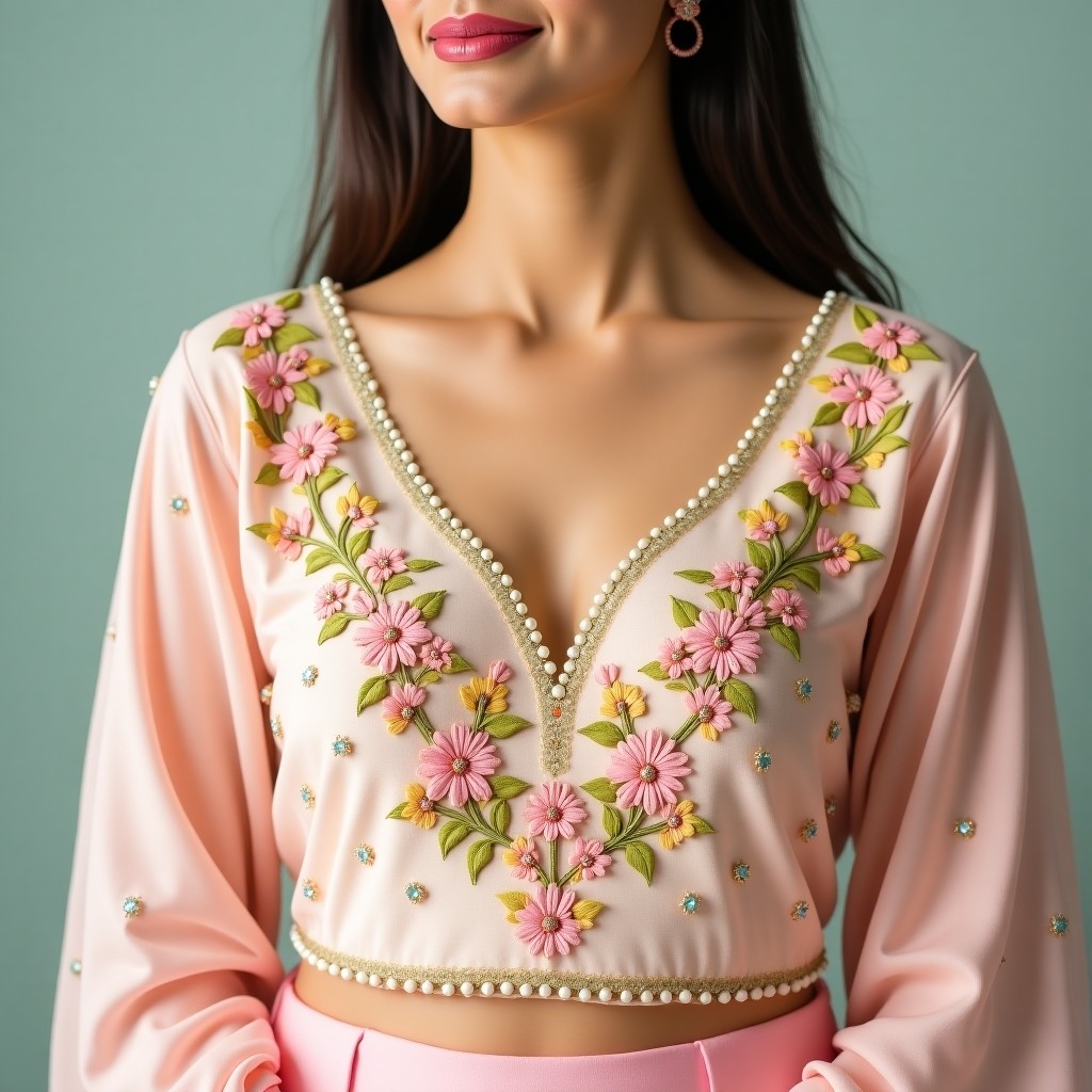 AI Royal Petal Statement Women's Blouse