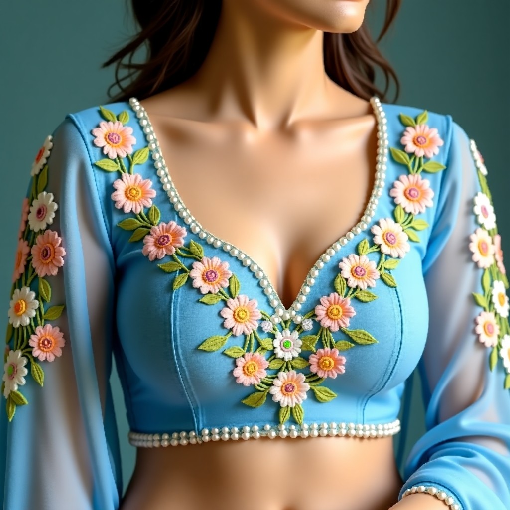 AI Imperial Rose Designer Women's Blouse