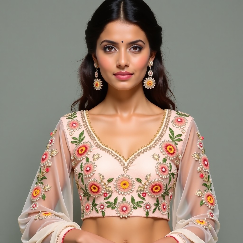 AI Royal Flora Elegance Women's Blouse