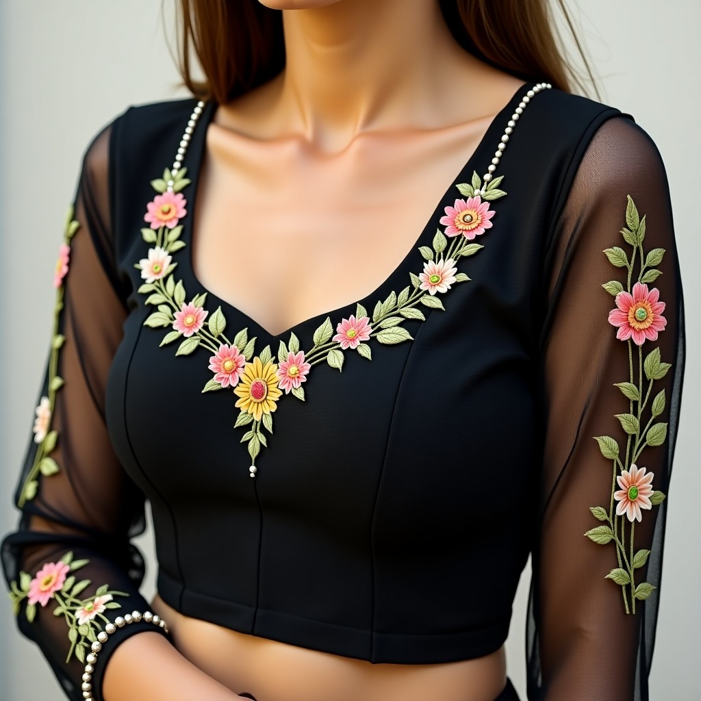 AI Imperial Blossom Elegance Women's Blouse