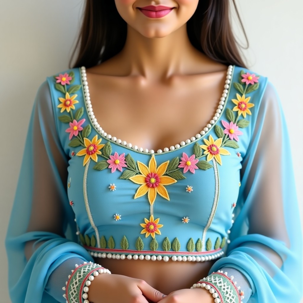 AI Royal Blossom Luxe Women's Blouse