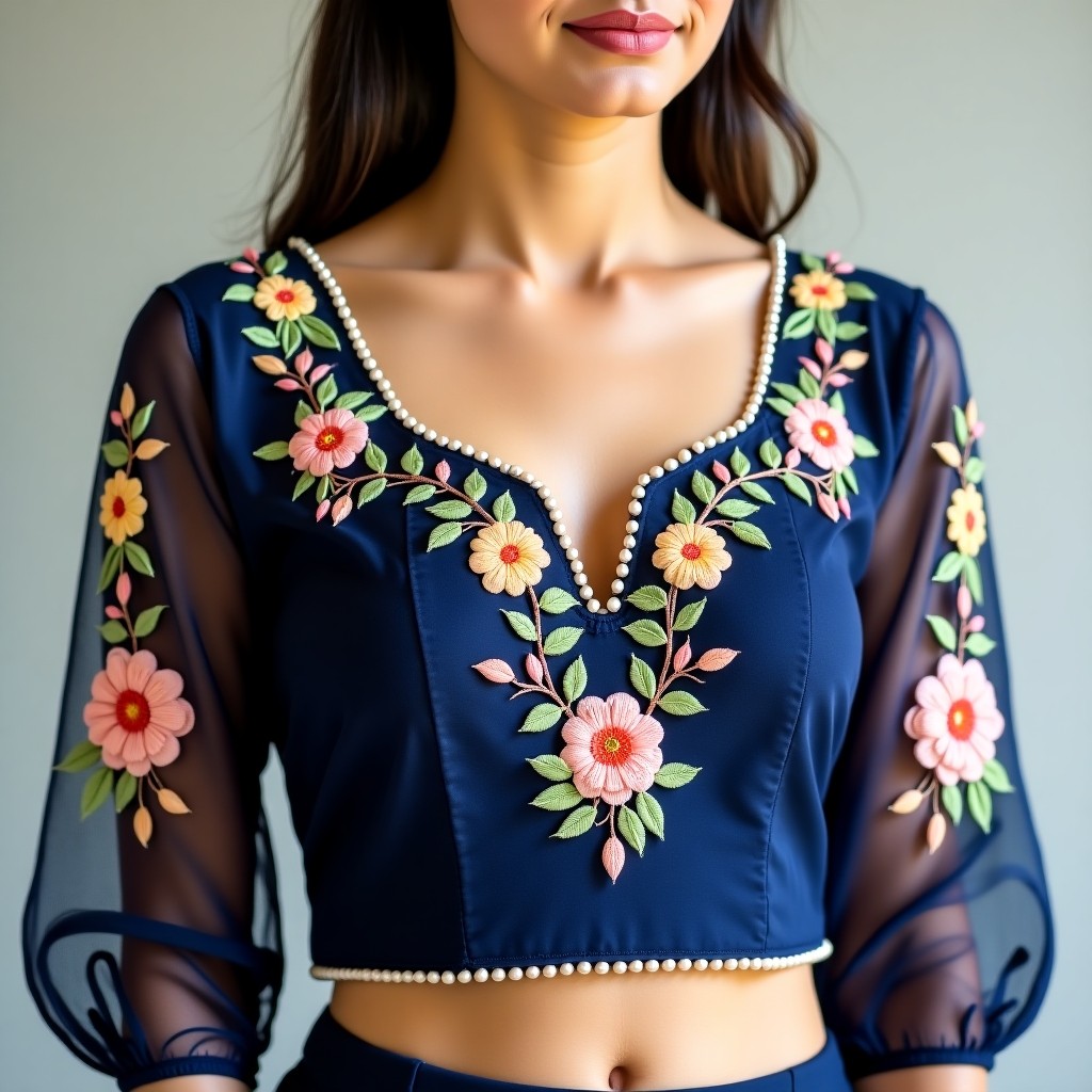 AI Emerald Garden Luxe Women's Blouse