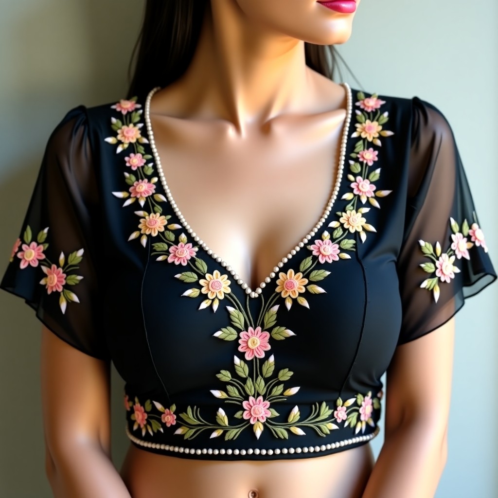 AI Royal Botanical Majesty Blouse