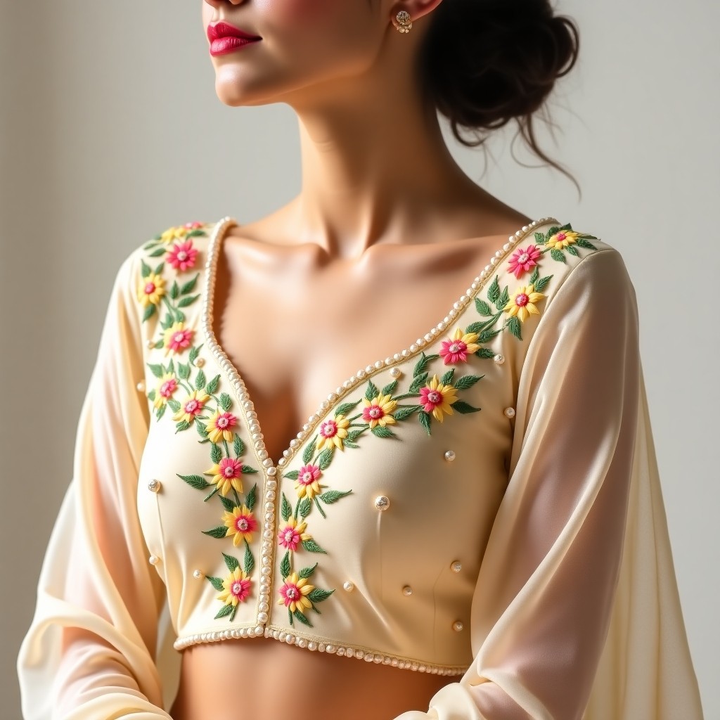 AI Royal Flora Elegance Women's Blouse