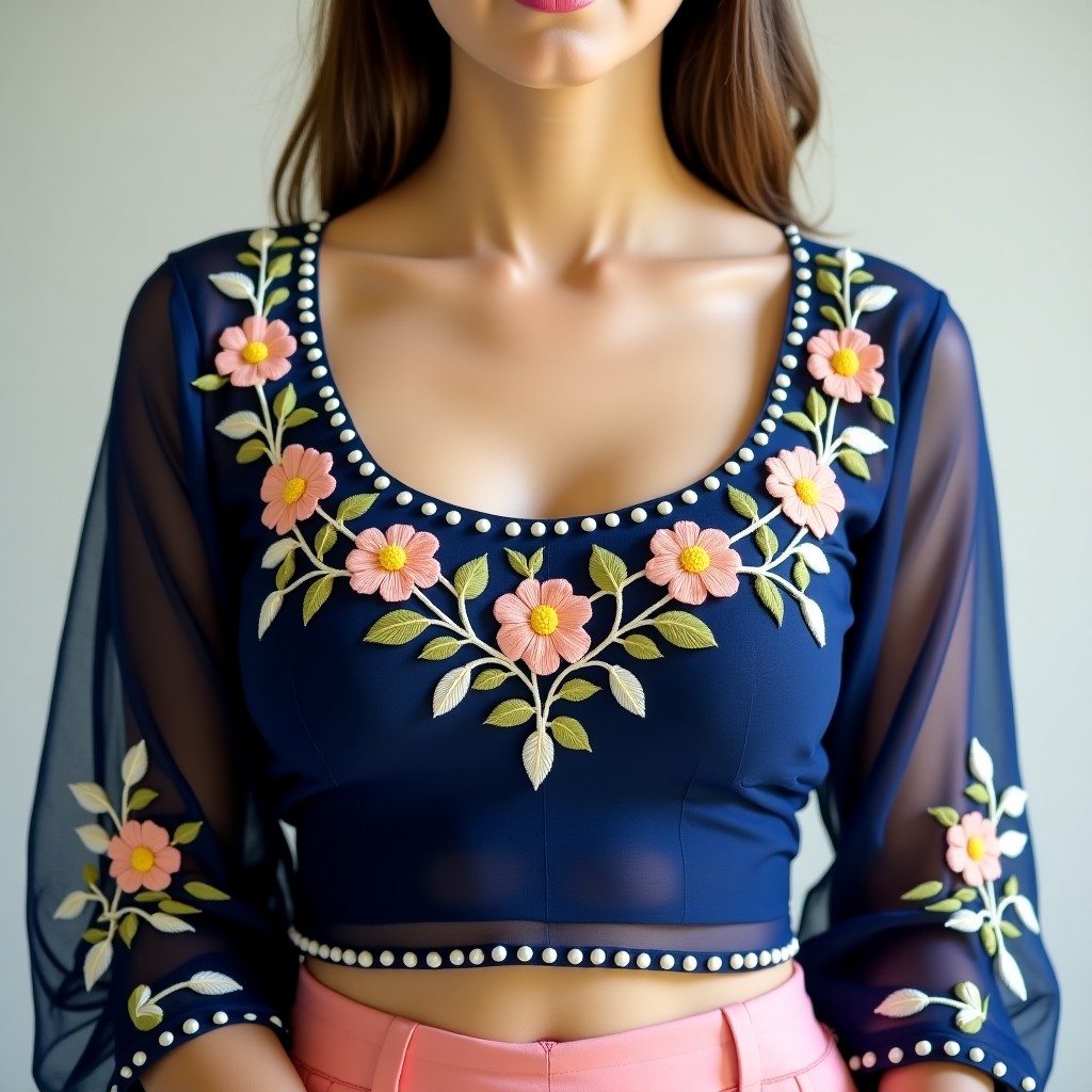 AI Royal Petal Luxe Women's Blouse