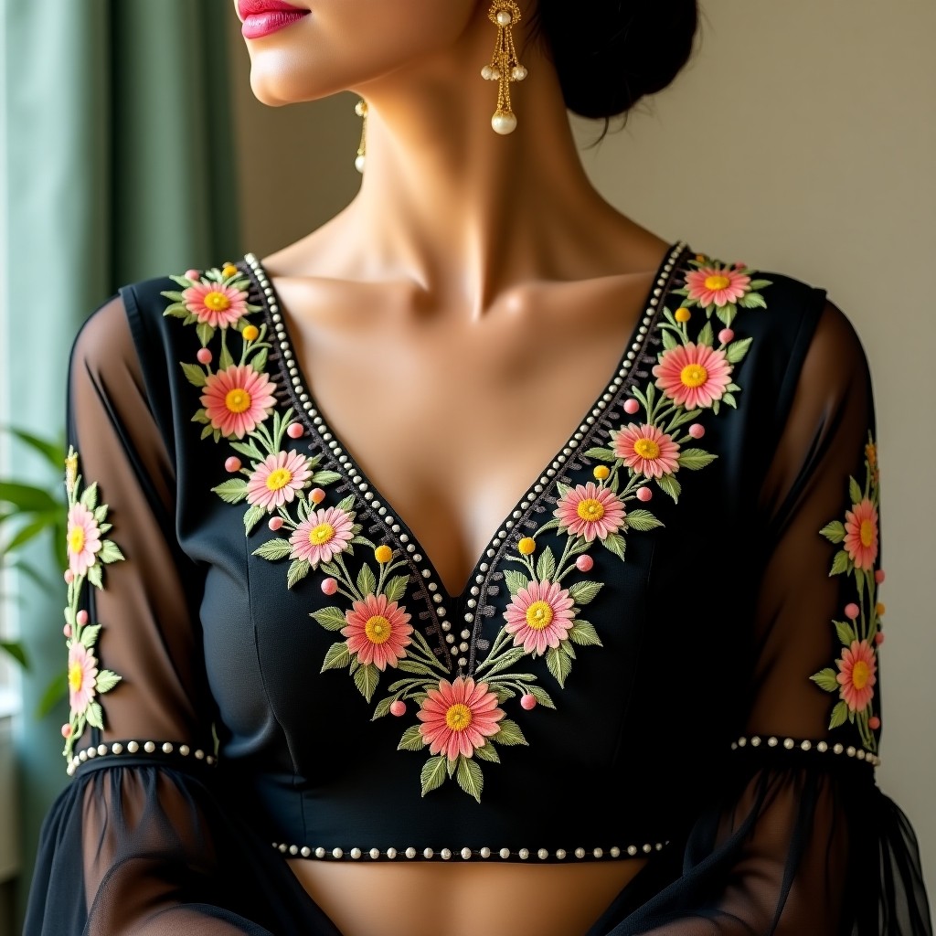 AI Botanical Royale Signature Blouse