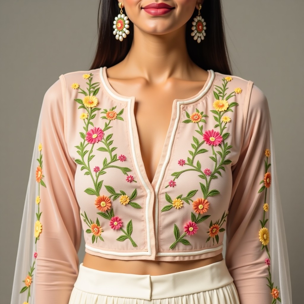 AI Emerald Floral Prestige Blouse