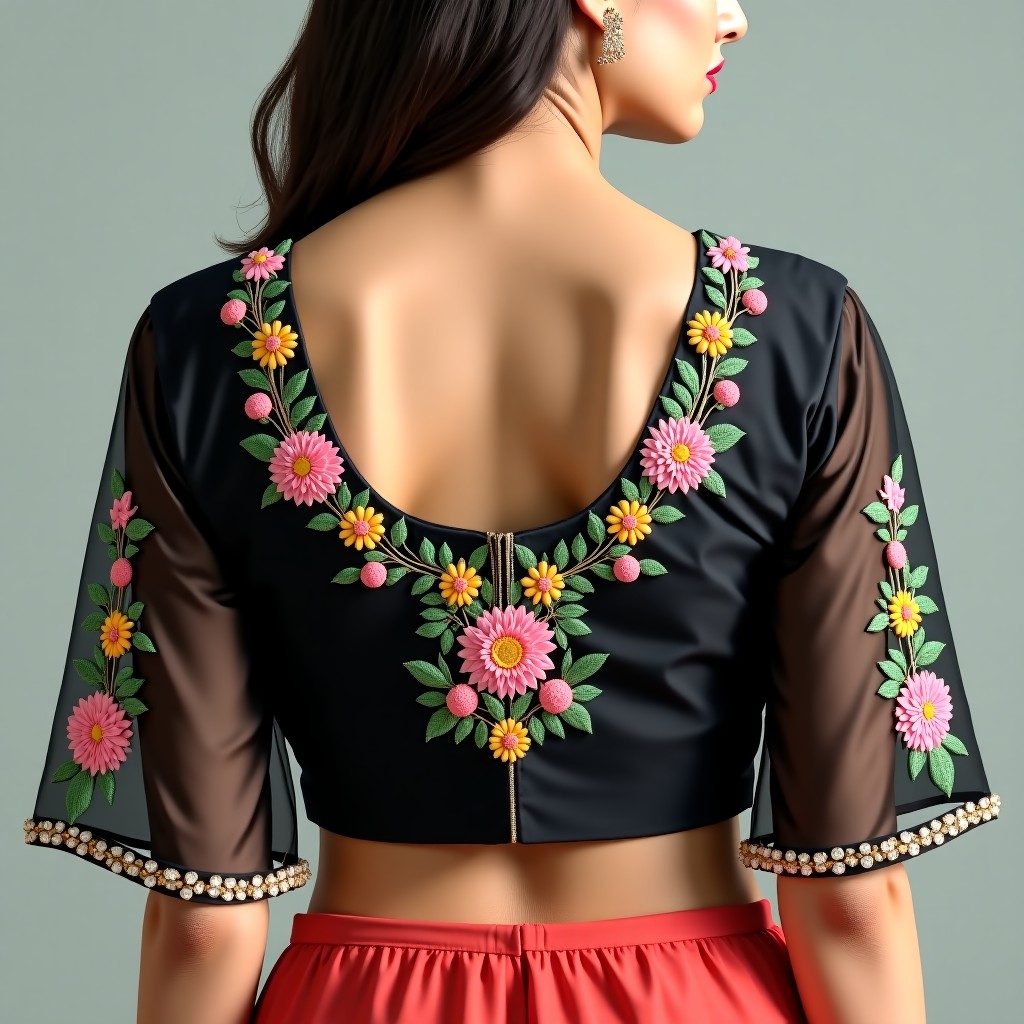 AI Royal Floral Couture Prestige Blouse