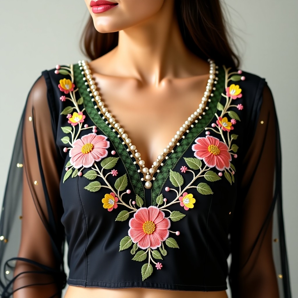 AI Royal Blossom Luxe Women's Blouse
