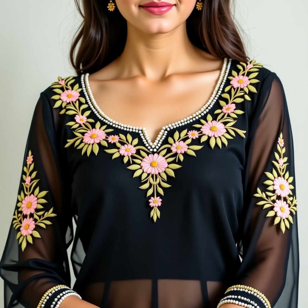 Royal Garden Floral Collar Design