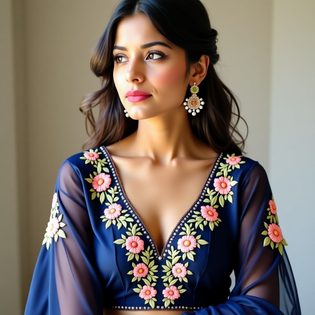 Botanical Majesty Collar Embroidery