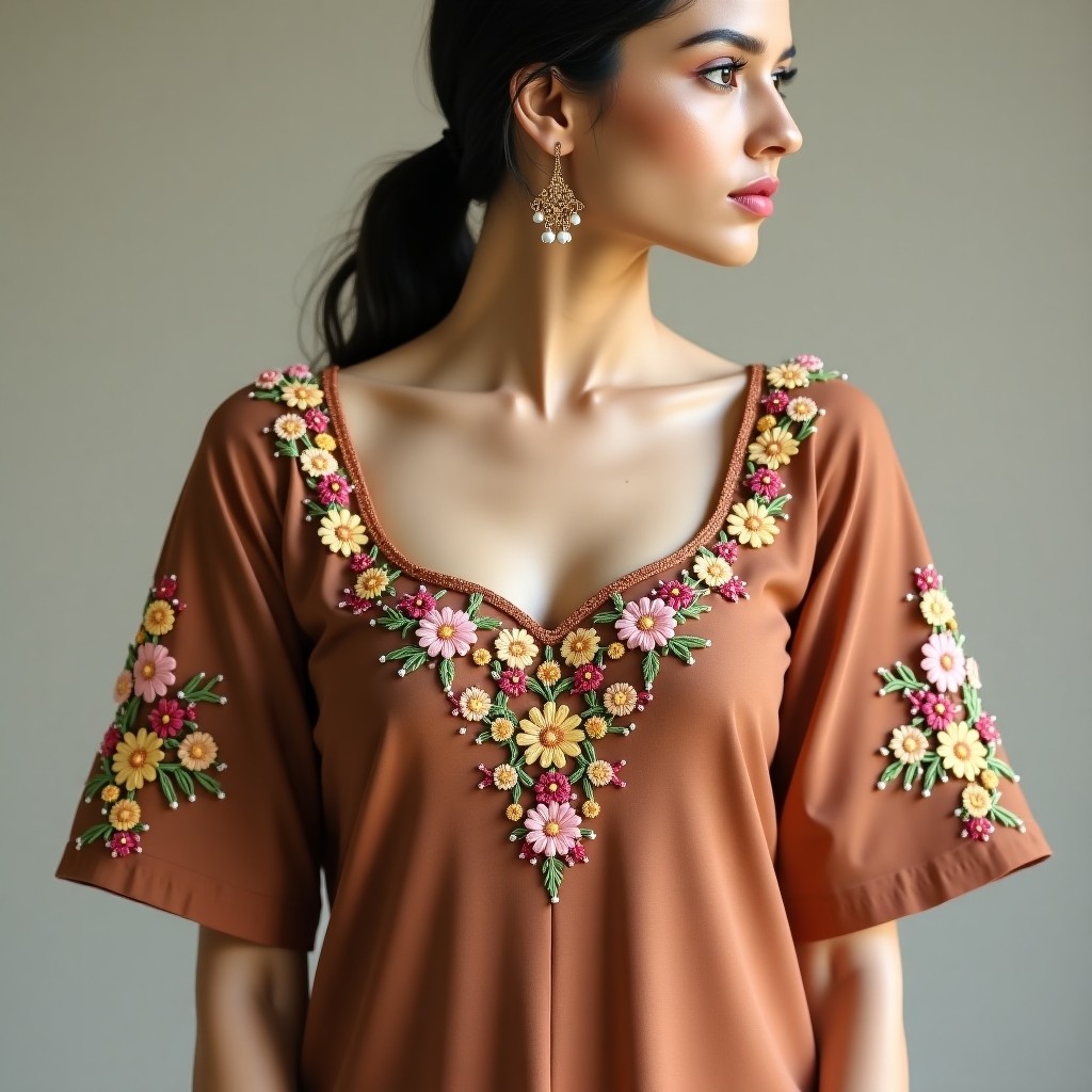 Premium Blossom Majesty Neckline Design