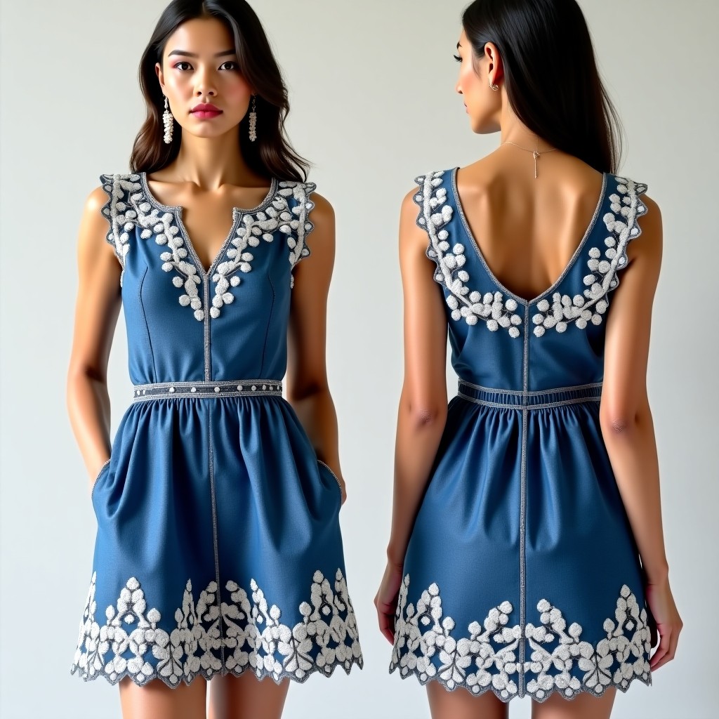 Elegant Daisy Bloom Skater Dress
