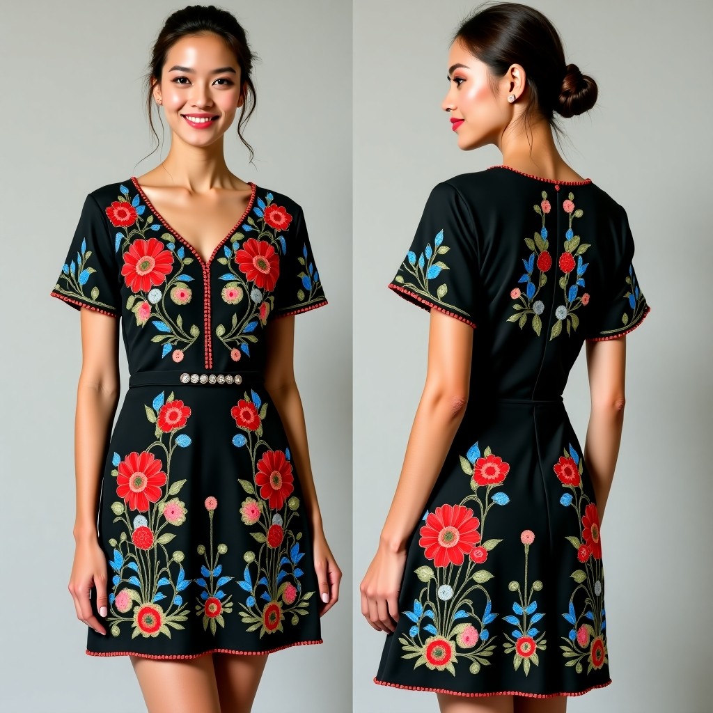 Blossom Petal Fashion Skater Dress