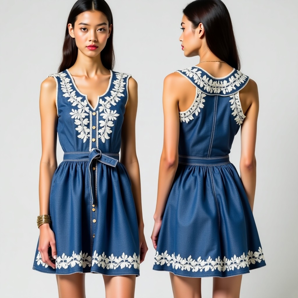 Vintage Blossom Floral Flare Dress