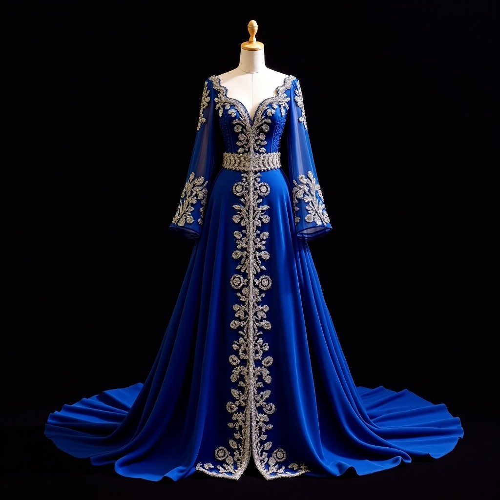 Golden Blossom Victorian Ball Gown